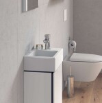 DURAVIT - Vero Air Umývátko 38x25 cm, bez přepadu, otvor pro baterii vpravo, WonderGliss, bílá 07243800001