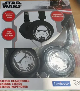 Lexibook Star Wars Stormtrooper černá / Sluchátka / drátová / skládací / limit hlasitosti (HP015SW)