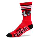 For Bare Feet Dětské ponožky Chicago Blackhawks NHL 4 Stripes Crew