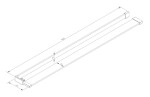 Erga Paris, polička/držák na ručníky pro sprchovou zástěnu (max. 140cm), zlatá matná, ERG-V02-PARIS-SHELF-GB
