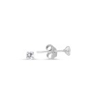 LUNICA Stříbrné náušnice ZIRKON 3mm 0463