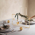 Georg Jensen Pozlacený závěsný svícen na stromeček Heart/Cornet – set 2 ks, zlatá barva, kov