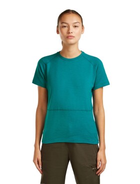 Dámské merino triko s krátkým rukávem ICEBREAKER Wmns 200 Waffle Elevation SS Tee, Tidal Teal velikost: S