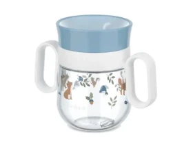 Little Dutch Hrnek trénovací 360° 200 ml Forest Friends modrá / od 6 měsíců (108018065408LD)
