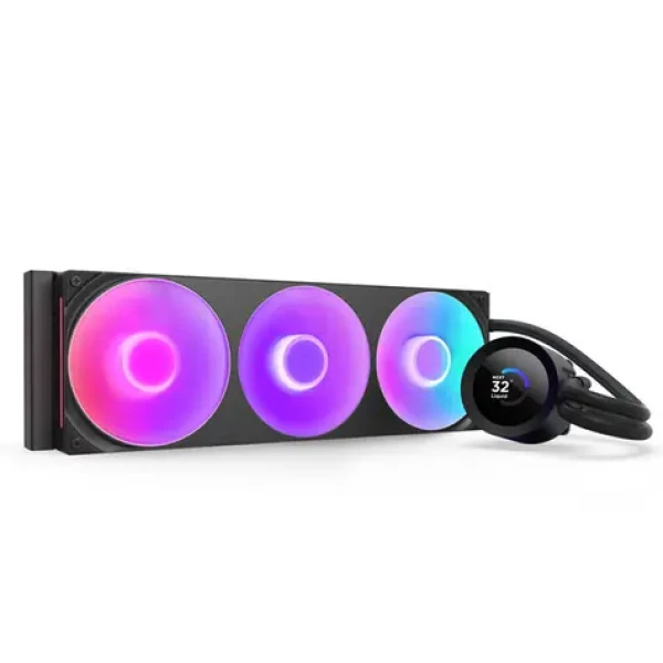 NZXT Kraken Plus RGB 360 černá / 3x 120mm / Fluid Dynamic Bearing / 31.9 dB @ 2400 RPM / 75.05 CFM / AMD + Intel (RL-KR360-B2)