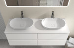 CERANO - Deska pod umyvadlo Navira Slim - bílá matná - 160x1,8x46 CER-8050BD7924