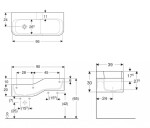 GEBERIT - Bambini Dvojumyvadlo pro děti, 90x39 cm, levé, bez přepadu, bez otvoru pro baterii, alpská bílá 502.973.00.2