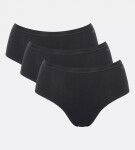 Dámské kalhotky GO Daily Cotton Midi 3P - BLACK - černé 0004 - SLOGGI BLACK XL