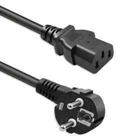 Napájecí kabel CEE 7/7 (E/F) úhlový - IEC C13 / Napájecí kabel / 1,5 m / 3x0,5 mm2 / čistá měď (54616)