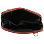 Módní dámská kožená crossbody kabelka Adiara, hnědá