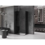 MEXEN/S - Velar L Duo sprchový kout, posuvné dveře 90 x 80, grafit, grafit metal 871-090-080-02-43-95