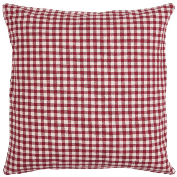 IB LAURSEN Povlak na polštář Asta Red Checks 50 x 50 cm, červená barva, textil