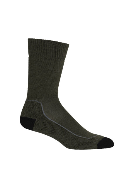 Pánské merino ponožky ICEBREAKER Mens Hike+ Medium Crew, Loden/Blk/Gritstone Heather velikost: 39-41,5 (S)