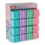 APLI silikonový penál NORDIK, 2 kapsy, displej, 16 ks, mix barev