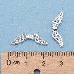 Kovová andělská křídla - stříbrná - 6 x 21 x 2,5 mm - 1 ks