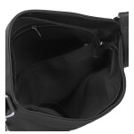 Zajímavá dámská koženková crossbody kabelka Denisa, černá