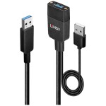 Delock USB 2.0 prodlužovací kabel plochý zahnutý [1x USB 2.0 zástrčka A - 1x USB 2.0 zásuvka A] 1.00 m černá oboustranně zapoji