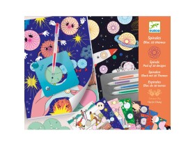 Djeco Djeco, DJ08736, velká sada šablon, Magické spirály, Vesmír
