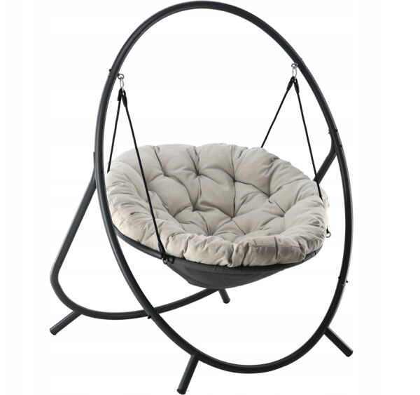 Luxusní závěsné křeslo PATIO s polštářem Béžové polštáře