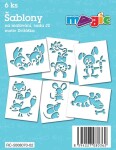 Magic šablony papírové 6 ks sada J2 ZVÍŘÁTKA III