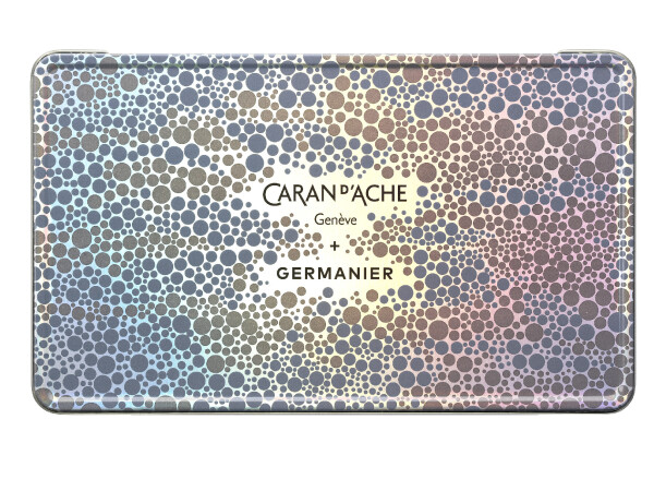 Caran d'Ache, 8902.016, ECRIDOR™ Germanier, limitovaná sada platinového kuličkového pera a koženého pouzdra, 2 ks