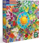 EEBOO Čtvercové puzzle Květinový kalendář