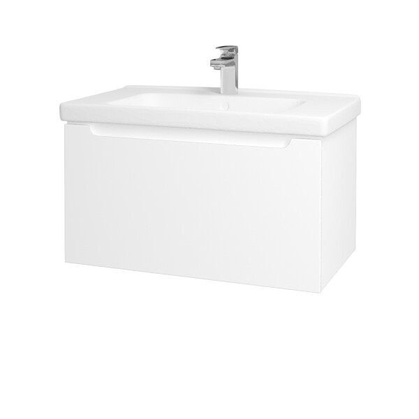Dřevojas - Umyvadlová skříňka COLOR SZZ 80 - N01 Bílá lesk / L01 Bílá vysoký lesk 122997