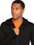 Pánská merino mikina s kapucí ICEBREAKER Mens 360 Realfleece Elem LS Z Hood, Black velikost: L