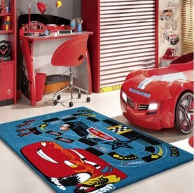 DumDekorace Modrý koberec do dětského pokoje McQueen