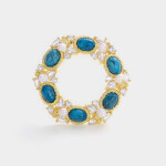 Luxusní brož ve tvaru věnce Azzurra, Modrá