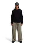 Unisex merino mikina ICEBREAKER Unisex Terry LS Crewe, Black velikost: M