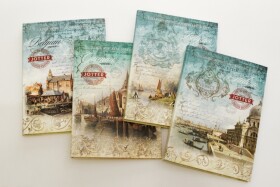 Designová záz. kniha Fresh, ohebné desky, A5, 120ls, linka/čtvereček/čistý - mix motivů 2