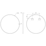 SAPHO - AROWANA kulaté zrcadlo v rámu ø 70cm, černá mat AWB070