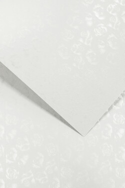 Galeria Papieru ozdobný papír Malé růže bílá 220g, 20ks
