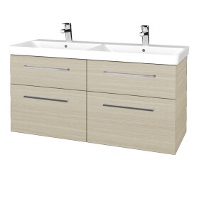 Dřevojas - Umyvadlová skříňka Q MAX SZZ4 120 - D04 Dub / Úchytka T04 / D04 Dub 332174E