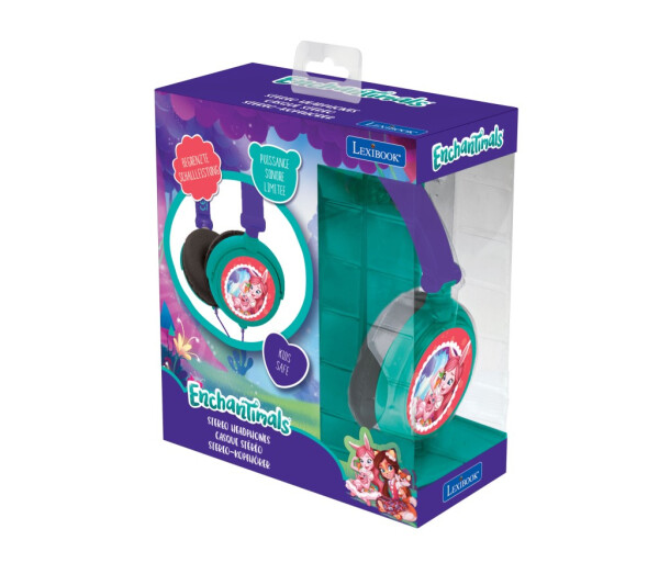Lexibook skládací drátová sluchátka Enchantimals s limitem hlasitosti - Alltoys Lexibook