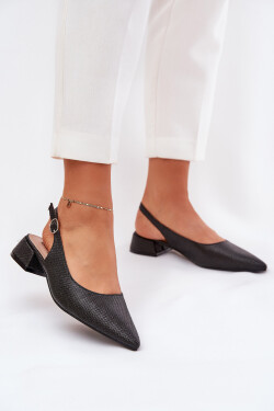 Pletené Dámské Sandály Na Jemném Podpatku Černé Jorela 36