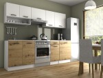 FRONTI Kuchyňská linka LUIZA II 240x180 - Bílá + artisan