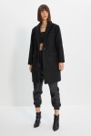 Trendyol černý oversize oversize kabát s knoflíky Trendyol Black