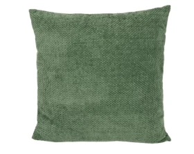 Dekorační polštář Chenille Cross 60x60 cm, zelená