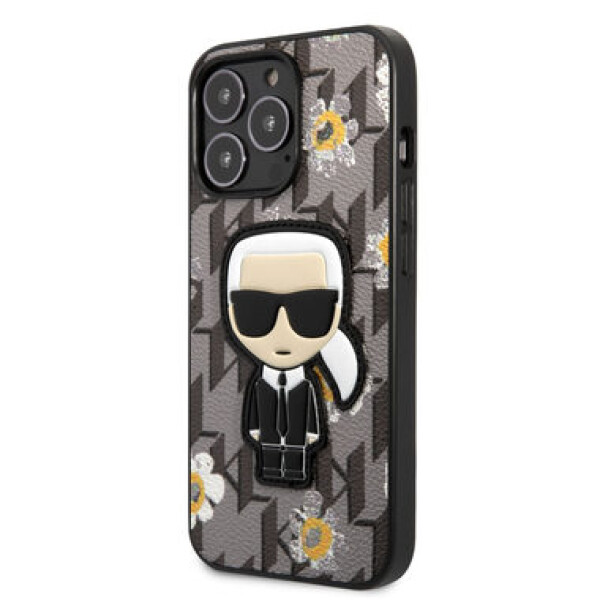 Pouzdro Karl Lagerfeld Ikonik Flower iPhone 13 Pro Grey