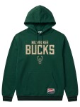New Era Pánská mikina Milwaukee Bucks NBA Felt Logo Throwback Hoodie Velikost: XL