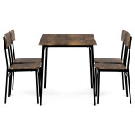 Jídelní set s 4 židlemi, 110x70x76cm, mdf, old wood, AUT-O2155 OLW