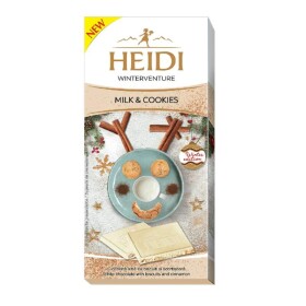 Heidi Vánoční bílá čokoláda s kousky sušenek a skořice 90g