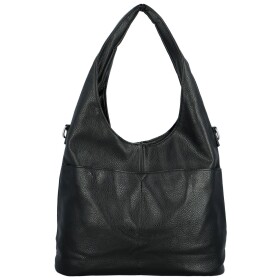 Módní dámská koženková kabelka na rameno Lucyna, černá