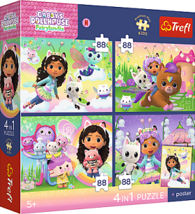 Dětské Puzzle Premium Kids Gábinčin kouzelný domeček 4x88 dílků