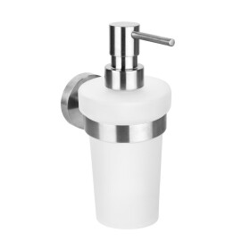 SAPHO - X-STEEL dávkovač mýdla 230ml, mléčné sklo, nerez mat XS101