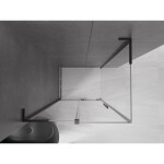 MEXEN/S - Velar L sprchový kout, posuvné dveře 110 x 80, transparent, černá 871-110-080-03-70