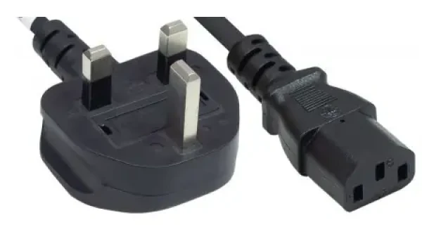 Manhattan napájecí kabel IEC C13 - BS 1363 černý / Napájecí kabel / UK / 1,8 m (382786)