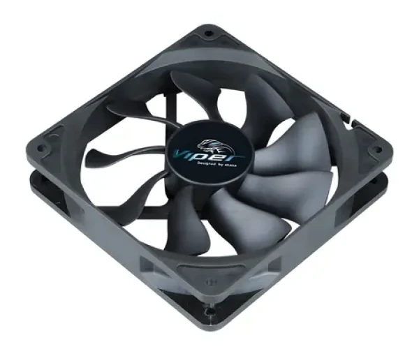 Akasa Viper S-Flow černá / Ventilátor / 120 mm / 4-pin PWM / 600–1900 RPM / 6,9–23,8 dBA / HDB (AK-FN065)